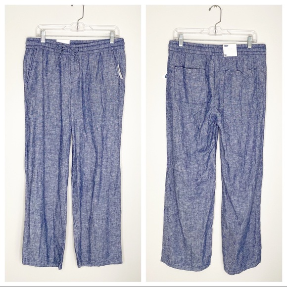 Old Navy Pants - NWT Old Navy Blue Linen Blend Pant Size Medium